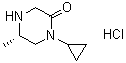 CAS # 1338075-15-2, (5S)-1-Cyclopropyl-5-methyl-2-piperazinone hydrochloride (1:1)