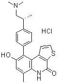 CAS # 1338545-07-5, (R)-9-[4-[1-(Dimethylamino)propan-2-yl]phenyl]-8-hydroxy-6-methylthieno[2,3-c]quinolin-4(5H)-one Hydrochloride