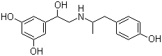 CAS # 13392-18-2, Fenoterol, 5-[1-Hydroxy-2-[[2-(4-hydroxyphenyl)-1-methylethyl]amino]ethyl]-1,3-benzenediol, 1-(3,5-Dihydroxyphenyl)-1-hydroxy-2-[(4-hydroxyphenyl)isopropylamino]ethane