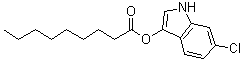 structure of CAS# 133950-72-8, 6-氯-1H-吲哚-3-基壬酸酯