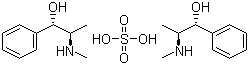 CAS # 134-72-5, Ephedrine sulfate, Bis[[R-(R*,S*)]-beta-hydroxy-alpha-methylphenethyl methylammonium] sulphate