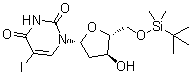 structure of CAS# 134218-81-8, 2'-脱氧-5'-O-[(叔丁基)二甲基硅烷基]-5-碘尿苷