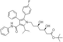 structure of CAS# 134395-00-9, 阿托伐他汀叔丁酯