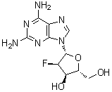 structure of CAS# 134444-47-6, 2-氨基-2'-脱氧-2'-氟腺苷