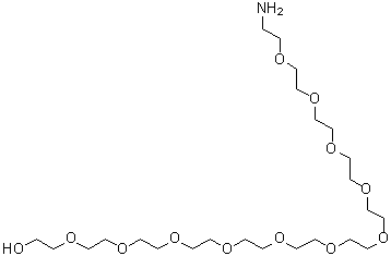 structure of CAS# 1345681-71-1, 35-氨基-3,6,9,12,15,18,21,24,27,30,33-十一氧杂三十五烷-1-醇