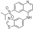 CAS # 1346546-69-7, N-5-Benzothiazolyl-6-[(1-methylethyl)sulfonyl]-4-quinolinamine, GSK'872