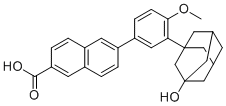 CAS 登录号：1346599-76-5, 6-(3-(3-羟基三环(3.3.1.13,7)癸-1-基)-4-甲氧基苯基)萘-2-羧酸
