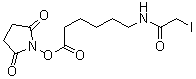 structure of CAS# 134759-23-2, 琥珀酰亚胺基-6-[(碘乙酰基)氨基]己酸酯