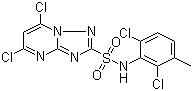 CAS # 134892-32-3, N-(2,6-Dichloro-3-methylphenyl)-5,7-dichloro-1,2,4-triazolo[1,5-a]pyrimidine-2-sulfonamide, 5,7-Dichloro-N-(2,6-dichloro-3-methylphenyl)-1,2,4-triazolo[1,5-a]pyrimidine-2-sulfonamide