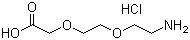 structure of CAS# 134979-01-4, 2-(2-(2-Aminoethoxy)ethoxy)acetic acid hydrochloride