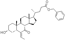 CAS # 1352328-66-5, (3alpha,5beta)-6-Ethylidene-3-hydroxy-7-oxo-cholan-24-oic acid phenylmethyl ester