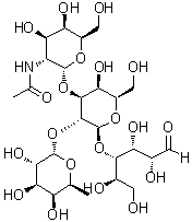 CAS 登录号：1352644-05-3, O-2-(乙酰氨基)-2-脱氧-alpha-D-吡喃半乳糖基-(1→3)-O-[6-脱氧-alpha-L-吡喃半乳糖基-(1→2)]-O-beta-D-吡喃半乳糖基-(1→4)-D-半乳糖