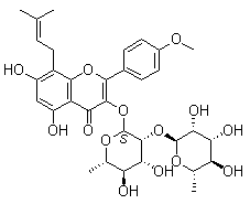 structure of CAS# 135293-13-9, 鼠李糖基淫羊藿次苷 II