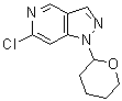 structure of CAS# 1353637-44-1, 6-Chloro-1-(tetrahydro-2H-pyran-2-yl)-1H-pyrazolo[4,3-c]pyridine