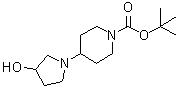 structure of CAS# 1355171-47-9, 4-(3-羟基-1-吡咯烷基)-1-哌啶羧酸叔丁酯