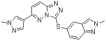 structure of CAS# 1357072-61-7, 3-[(2-甲基-2H-吲唑-5-基)硫基]-6-(1-甲基-1H-吡唑-4-基)-1,2,4-三唑并[4,3-b]哒嗪