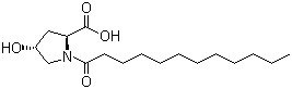 CAS # 135777-18-3, N-Dodecanoyl-4-hydroxy-L-proline, (4R)-4-Hydroxy-1-(1-oxododecyl)-L-proline