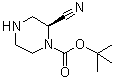 structure of CAS# 1359658-29-9, (2S)-2-Cyano-1-piperazinecarboxylic acid 1,1-dimethylethyl ester
