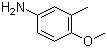 structure of CAS# 136-90-3, 3-甲基-4-甲氧基苯胺