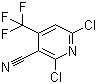 structure of CAS# 13600-42-5, 2,6-Dichloro-4-(trifluoromethyl)nicotinonitrile