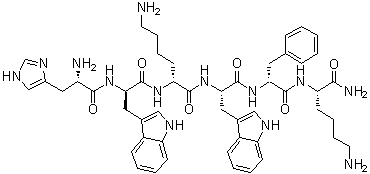 structure of CAS# 136054-22-3, L-组氨酰-D-色氨酰-D-赖氨酰-L-色氨酰-D-苯丙氨酰-L-赖氨酰胺