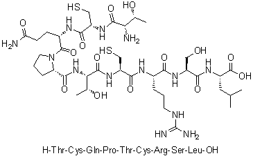 CAS 登录号：1360860-18-9, L-苏氨酰-L-半胱氨酰-L-谷氨酰胺酰-L-脯氨酰-L-苏氨酰-L-半胱氨酰-L-精氨酰-L-丝氨酰-L-亮氨酸