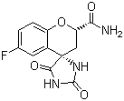 CAS # 136087-85-9, Fidarestat, (2S,4S)-2-Aminoformyl-6-fluoro-spiro[chroman-4,4'-imidazolidine]-2',5'-dione, (2S,4S)-6-Fluoro-2',5'-dioxo-2,3-dihydrospiro[chromene-4,4'-imidazolidine]-2-carboxamide
