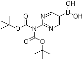 CAS # 1360950-40-8, 2-(5-Borono-2-pyrimidinyl)imidodicarbonic acid 1,3-bis(tert-butyl) ester