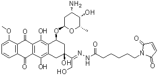 structure of CAS# 1361644-26-9, Aldoxorubicin