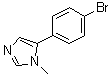 structure of CAS# 136350-71-5, 5-(4-溴苯基)-1-甲基-1H-咪唑