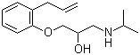 CAS 登录号：13655-52-2, 阿普洛尔, 1-(异丙基氨基)-3-(2-烯丙基苯氧基)-2-丙醇