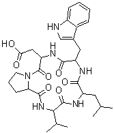 structure of CAS# 136553-81-6, 环(D-alpha-天冬氨酰-L-脯氨酰-D-缬氨酰-L-亮氨酰-D-色氨酰)