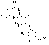 structure of CAS# 136834-20-3, N-Benzoyl-2'-deoxy-2'-fluoroadenosine