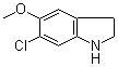 CAS # 1369041-89-3, 6-Chloro-2,3-dihydro-5-methoxy-1H-indole