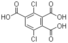 structure of CAS# 137071-78-4, 2,5-二氯-1,3,4-苯三甲酸