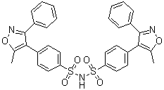 CAS # 1373038-60-8, 4-(5-Methyl-3-phenyl-4-isoxazolyl)-N-[[4-(5-methyl-3-phenyl-4-isoxazolyl)phenyl]sulfonyl]benzenesulfonamide