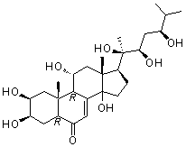 CAS # 137476-71-2, Rhapontisterone, Punisterone, (2beta,3beta,5beta,11alpha,22R,24S)-2,3,11,14,20,22,24-Heptahydroxy-cholest-7-en-6-one