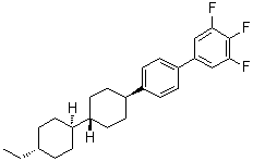 structure of CAS# 137529-40-9, 4'-[(trans,trans)-4'-Ethyl[1,1'-bicyclohexyl]-4-yl]-3,4,5-trifluoro-1,1'-biphenyl