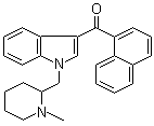 structure of CAS# 137642-54-7, 1-[(1-甲基-2-哌啶基)甲基]-1H-吲哚-3-基](萘-1-基)-甲酮
