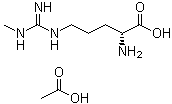 structure of CAS# 137694-75-8, N5-[亚氨基(甲基氨基)甲基]-D-鸟氨酸单乙酸盐