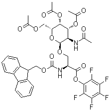 CAS 登录号：137816-29-6, N-[芴甲氧羰基]-O-[3,4,6-三-O-乙酰基-2-(乙酰氨基)-2-脱氧-alpha-D-吡喃半乳糖基]-L-丝氨酸五氟苯基酯