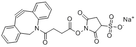 CAS # 1379761-19-9, Sulf-DBCO-NHS ester, sodium,1-[4-(2-azatricyclo[10.4.0.04,9]hexadeca-1(16),4,6,8,12,14-hexaen-10-yn-2-yl)-4-oxobutanoyl]oxy-2,5-dioxopyrrolidine-3-sulfonate