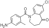 structure of CAS# 137977-97-0, 1-(4-氨基-2-甲基苯甲酰基)-7-氯-1,2,3,4-四氢-5H-1-苯并氮杂卓-5-酮