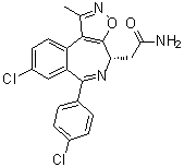 structure of CAS# 1380087-86-4, (4S)-8-氯-6-(4-氯苯基)-1-甲基-4H-异恶唑并[5,4-d][2]苯并氮杂卓-4-乙酰胺