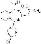 structure of CAS# 1380087-89-7, (4S)-6-(4-氯苯基)-1-甲基-4H-异恶唑并[5,4-d][2]苯并氮杂卓-4-乙酰胺