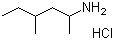 structure of CAS# 13803-74-2, 4-Methyl-2-hexanamine hydrochloride