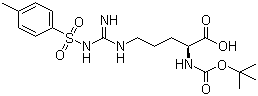 structure of CAS# 13836-37-8, N-叔丁氧羰基-N'-甲苯磺酰基-L-精氨酸