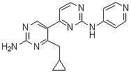 CAS 登录号：1383716-40-2, 4'-(环丙基甲基)-N2-4-吡啶基[4,5'-联嘧啶]-2,2'-二胺