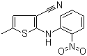 CAS # 138564-59-7, 5-Methyl-2-[(2-nitrophenyl)amino]thiophene-3-carbonitrile, 2-(2-Nitroanilino)-5-methyl-3-thiophenecarbonitrile