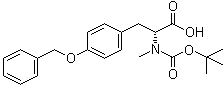 structure of CAS# 138774-98-8, N-[叔丁氧羰基]-N-甲基-O-苄基-D-酪氨酸